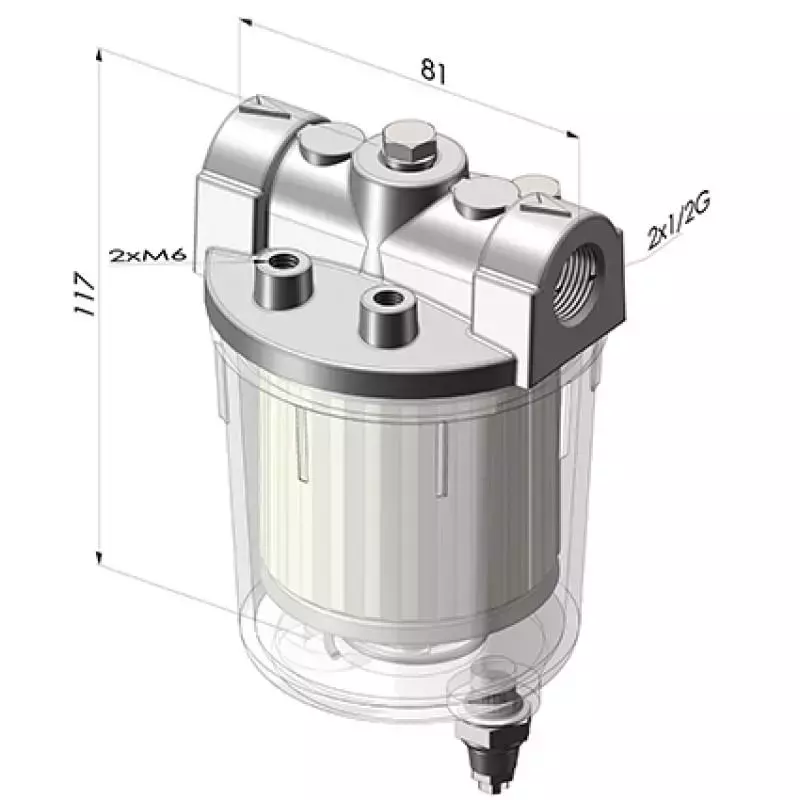 Filtre Vide Cuve Plastique Série FV - F NOVACOM